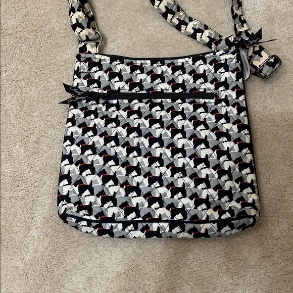 Vera Bradley Scottie Dog Houndstooth Black and White Crossbody Bag NWT MSRP $60 - Picture 6 of 15